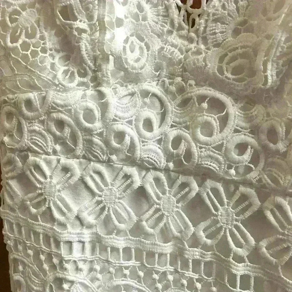 Lulus white crochet mini dress spaghetti straps size medium - Picture 2 of 9